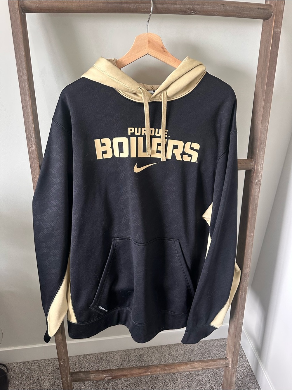 Nike Black and Gold Purdue Boilermakers Pullover Hoodie